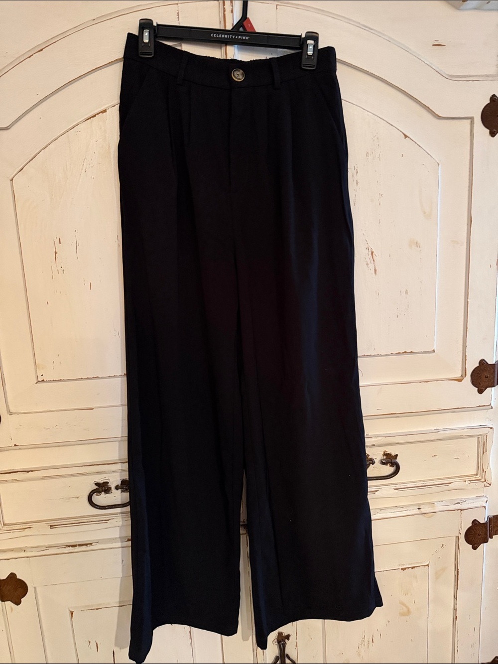 bohme Black Wide-Leg High Waist Trousers